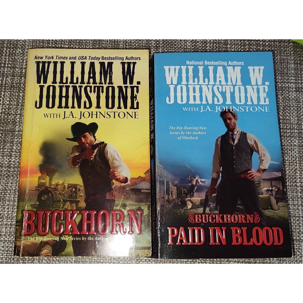 Buckhorn Series William W Johnstone 2/3 in lot Paperback Western Cowboy